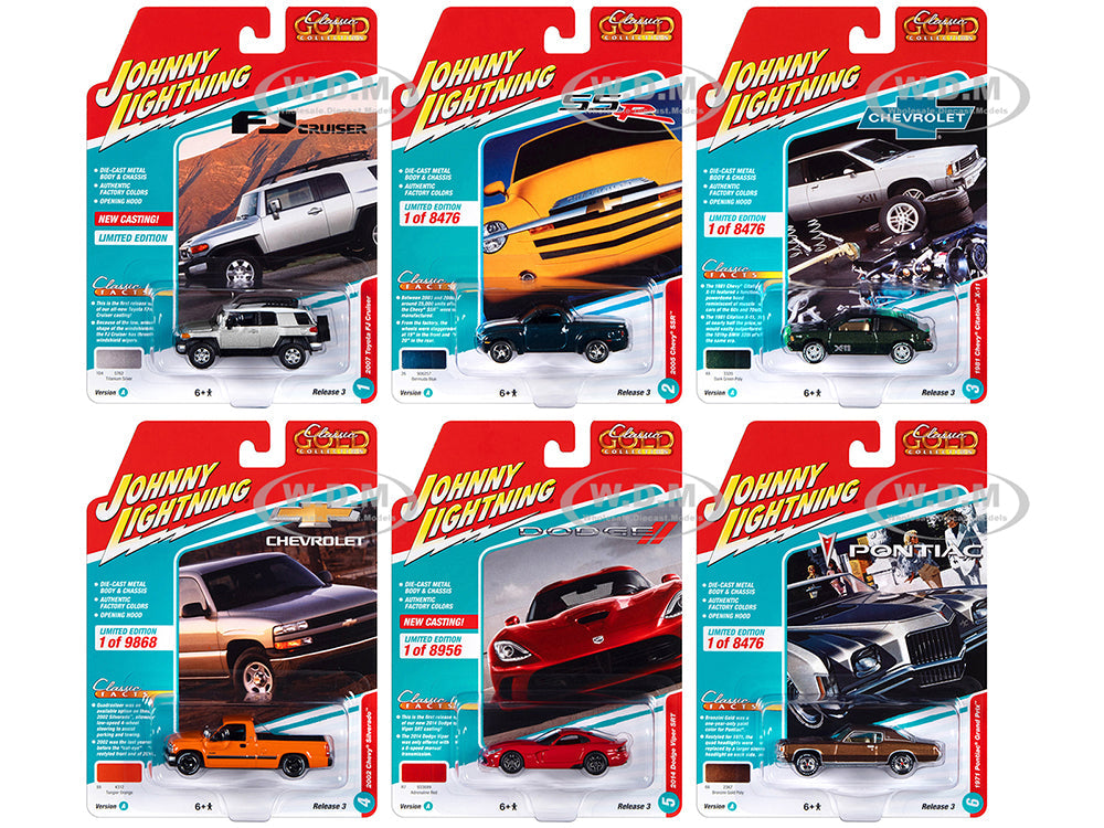 "Classic Gold Collection" 2022 Set A of 6 Cars Release 3 164 Diecast Model Cars by Johnny Lightning