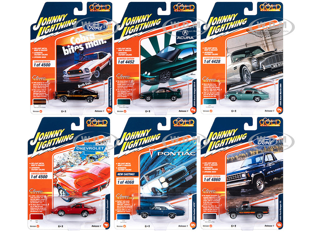 "Classic Gold Collection" 2023 Set A of 6 Cars Release 1 164 Diecast Model Cars by Johnny Lightning