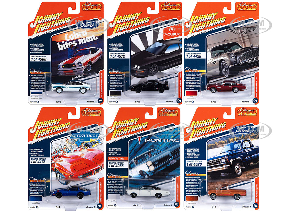 "Classic Gold Collection" 2023 Set B of 6 Cars Release 1 164 Diecast Model Cars by Johnny Lightning