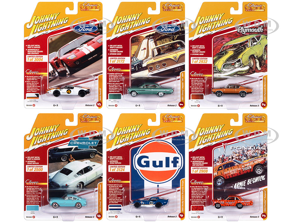 "Classic Gold Collection" 2023 Set B of 6 Cars Release 2 164 Diecast Model Cars by Johnny Lightning