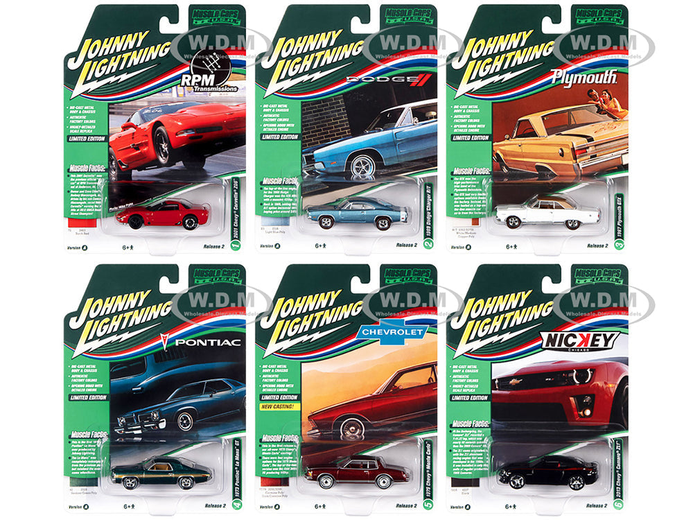 "Muscle Cars USA" 2022 Set A of 6 pieces Release 2 164 Diecast Model Cars by Johnny Lightning