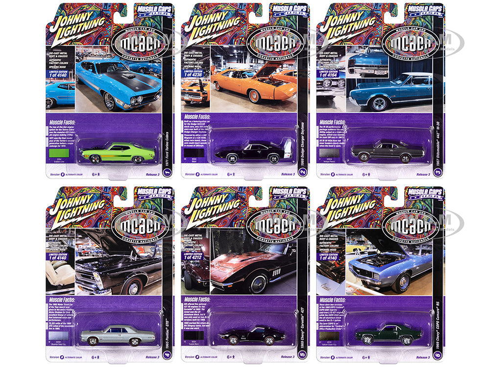 "Muscle Cars USA" 2022 Set B of 6 pieces Release 3 164 Diecast Model Cars by Johnny Lightning