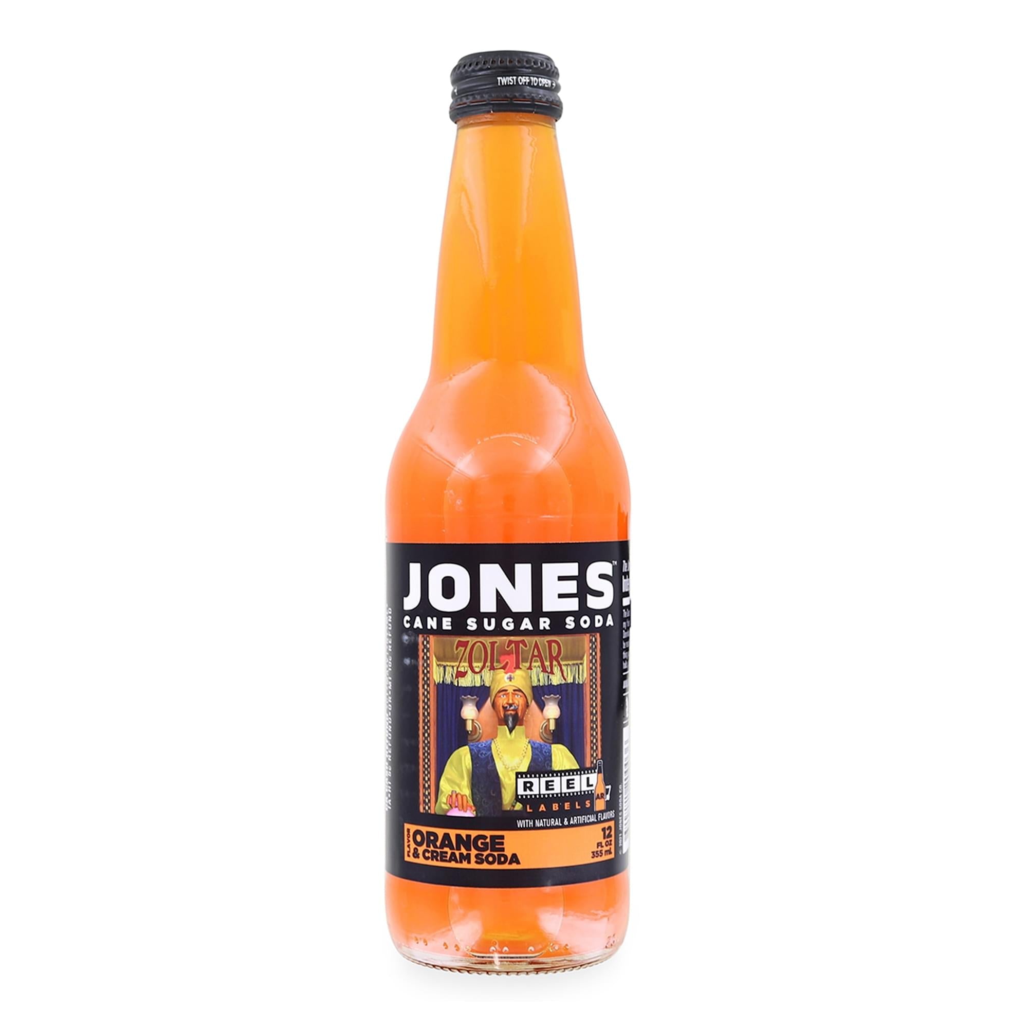 Zoltar AR Reel Label 12oz Jones Soda | Orange and Cream