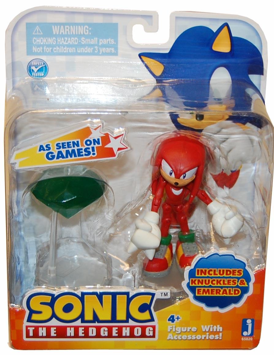 Sonic 3" Action Figure With Accessories Set Knuckles & Emerald