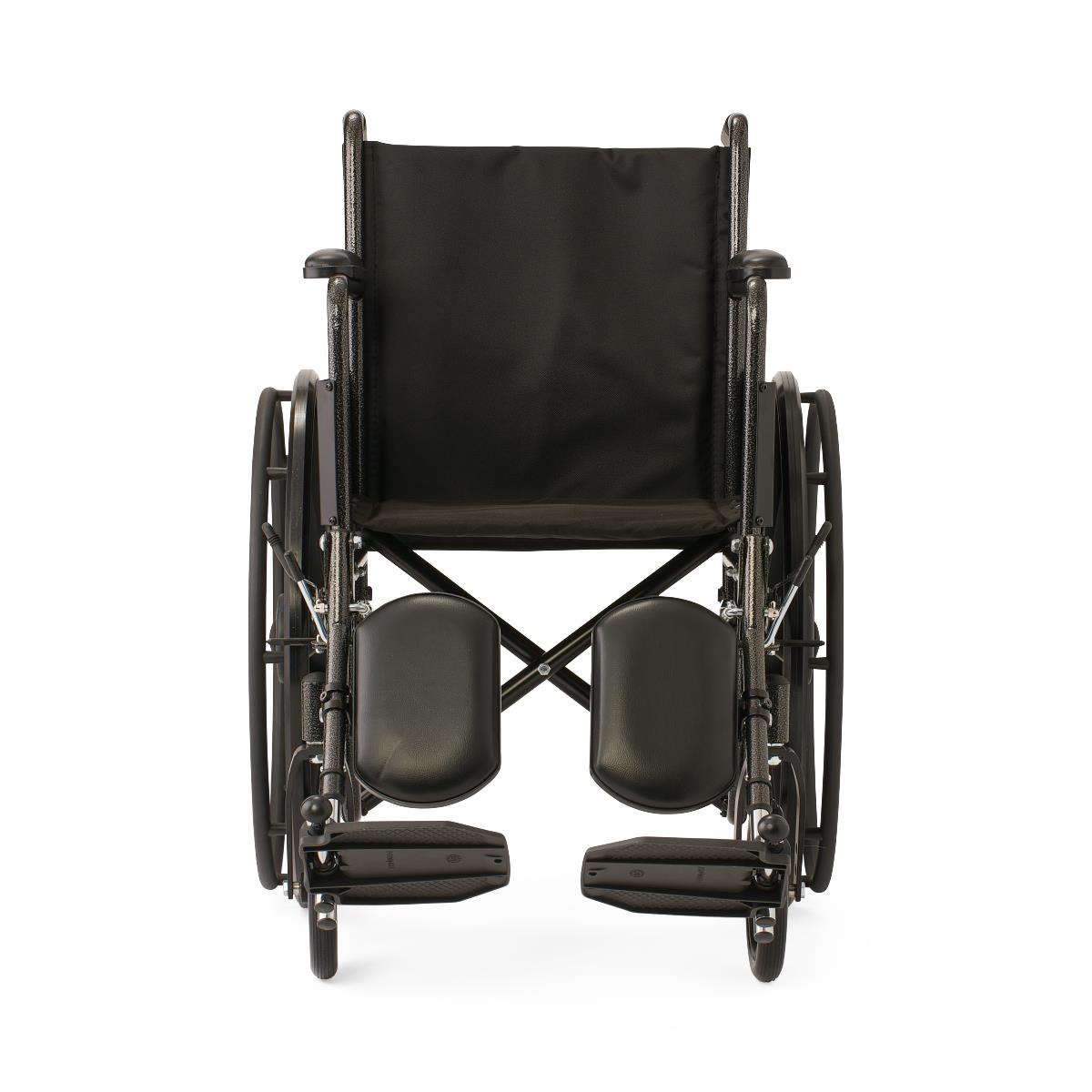 18" Wide K1 Basic Nylon Wheelchair with Full-Length Arms and Elevating Leg Rests
