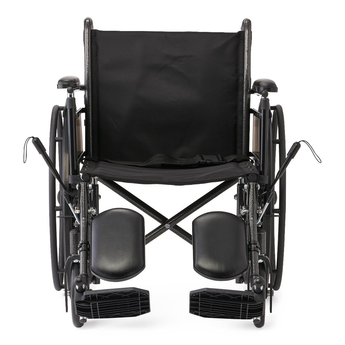 Guardian K2 Basic Wheelchair With Padded Leg Supports, Full-Length Height-Adjustable Arms And Elevating Leg Rest, 18" W, Each