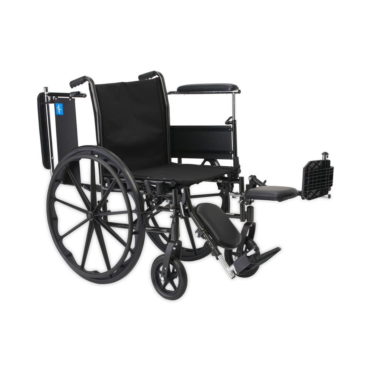 K3 Guardian 16" Wide Wheelchair With Height-Adjustable Full-Length Arms And Elevating Leg Rests, Each