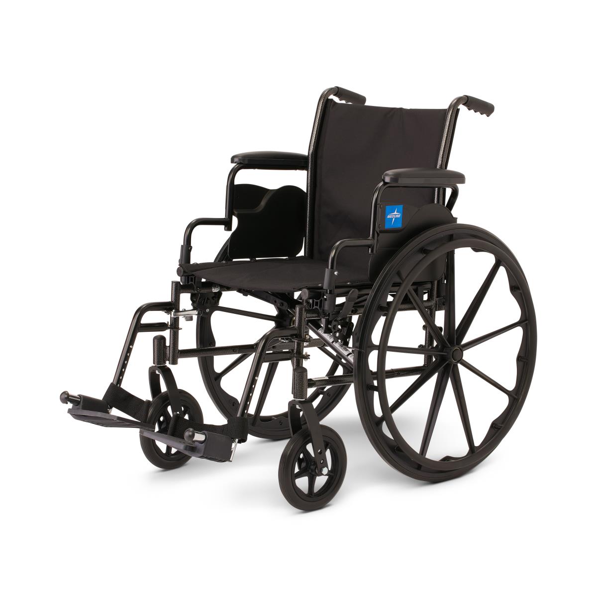K3 Guardian 20" Wide Wheelchair With Desk-Length Arms And Swing-Away Footrests, Each