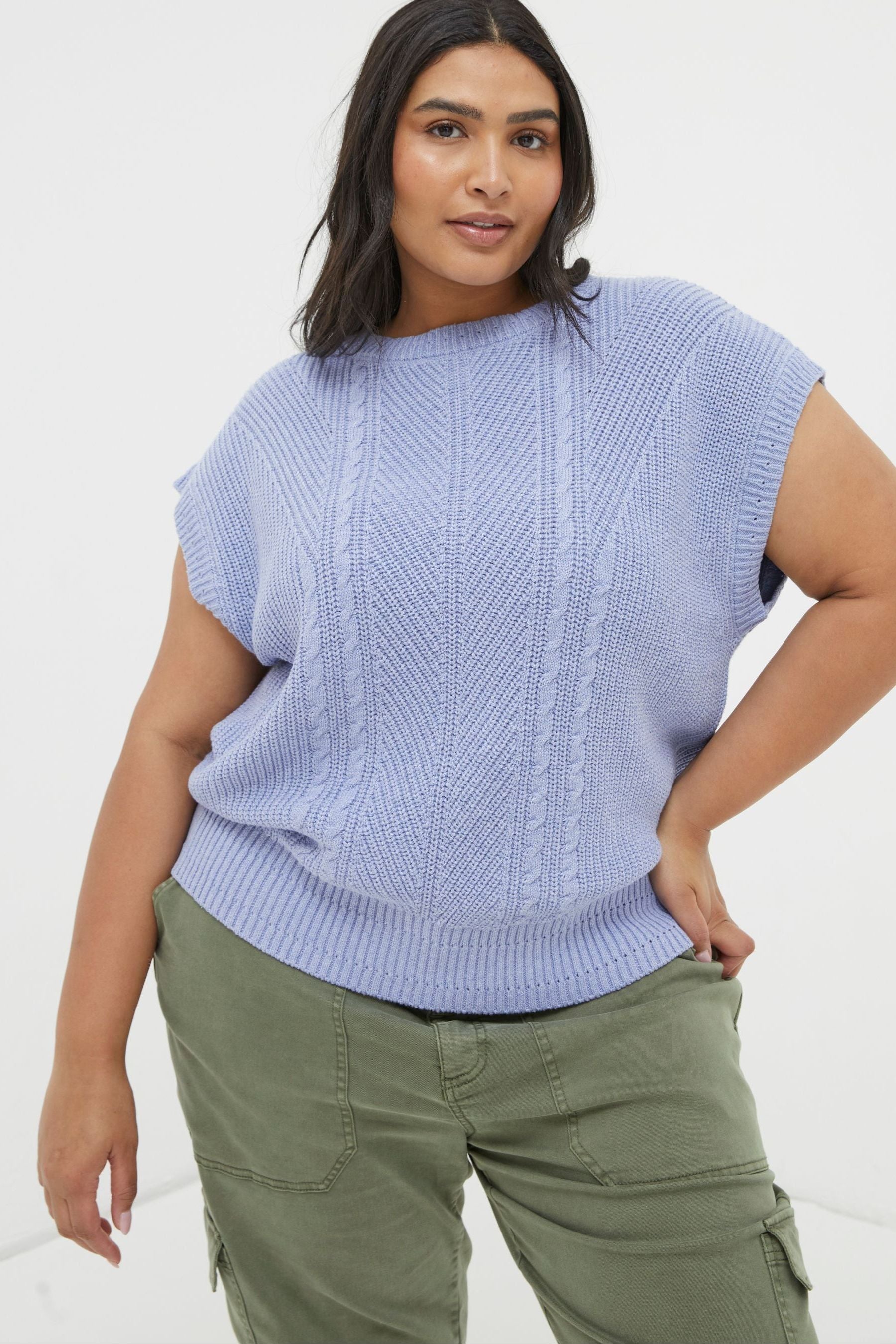 Fat Face - Blue Iris Knitted Tank