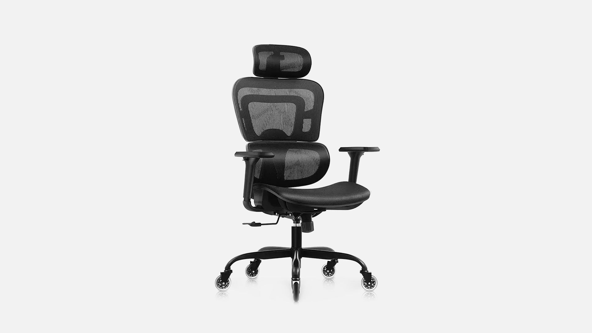 KERDOM FelixKing Ergonomic Chair: Advanced Contoured Seat Black - Firewheels for Carpet