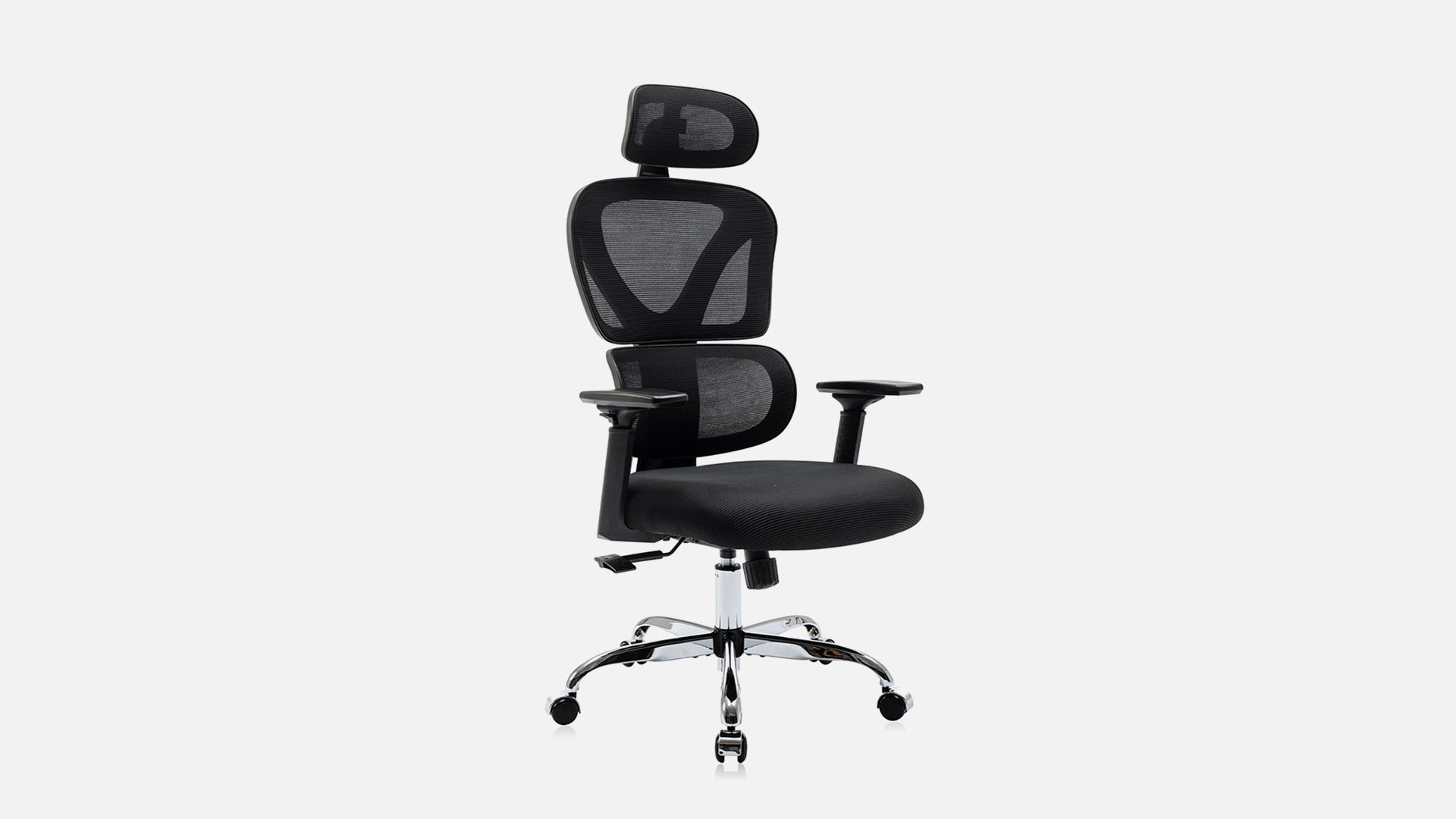 KERDOM FelixKing Ergonomic Chair: for Hard Floor Black - Anti-corrosion Wheels