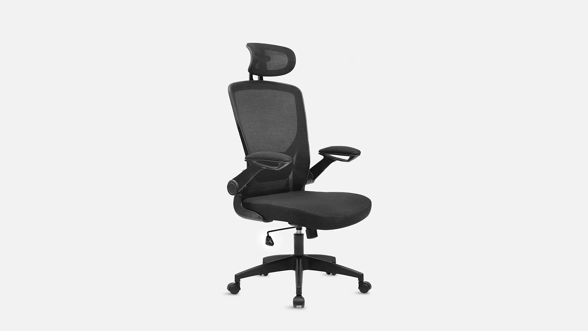 KERDOM Office Chair: Adjustable Armrests & Headrest Black