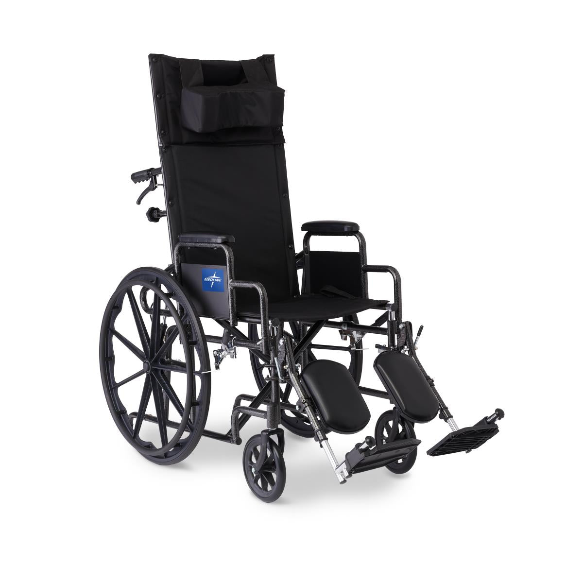 Reclining Wheelchair With Desk-Length Arms, Nylon, 20" Wide, Each
