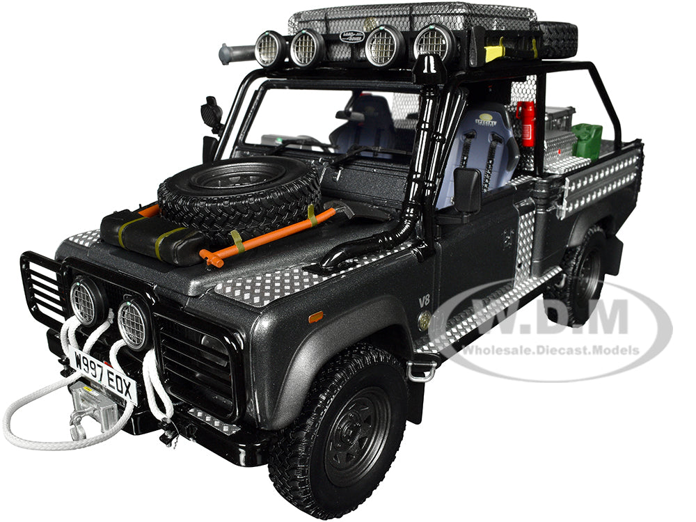 Land Rover Defender "Movie Edition" RHD (Right Hand Drive) Gray with Accessories 1-18 Model Car by Kyosho