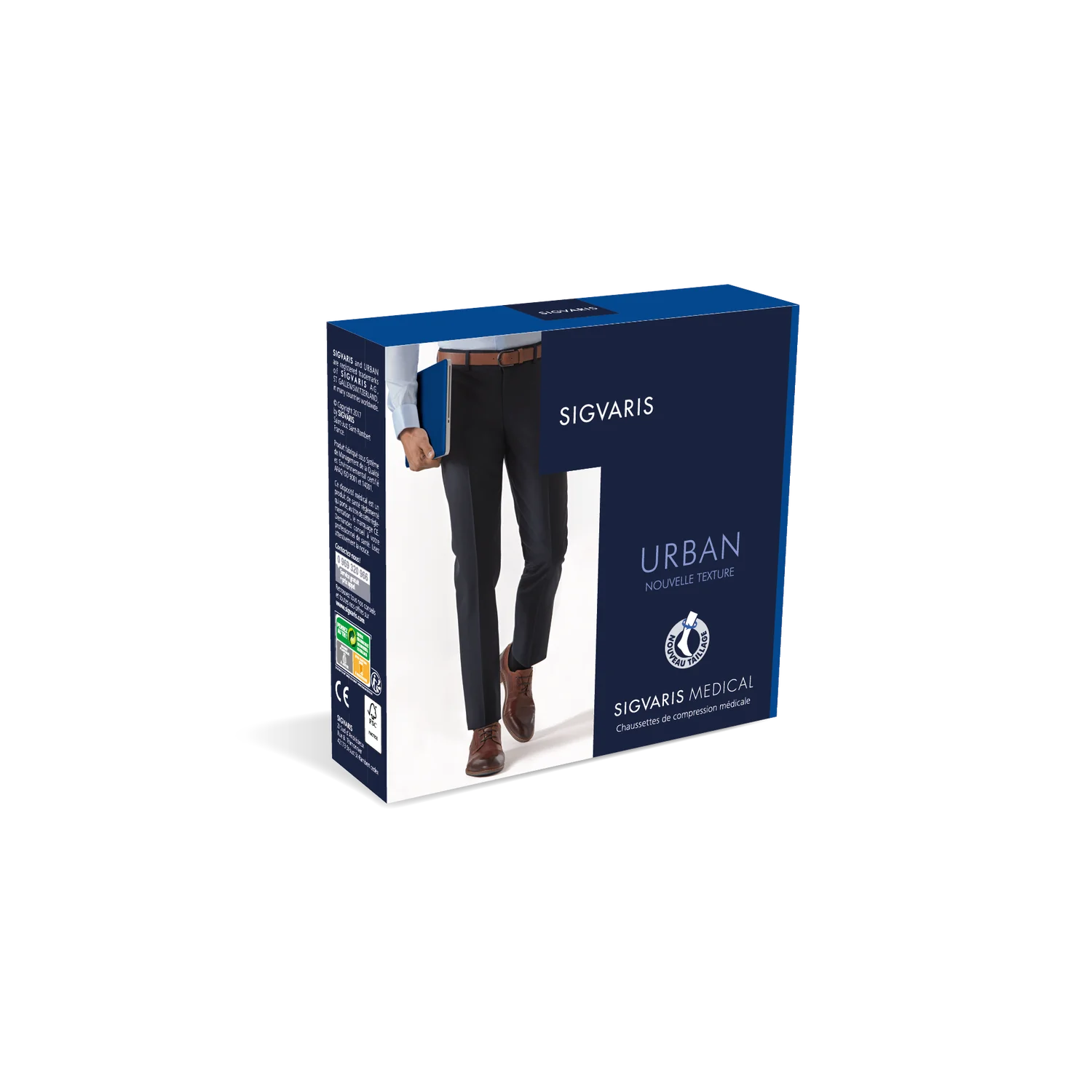 Sigvaris urban nou ba bas de conținut pour hommes long noir l