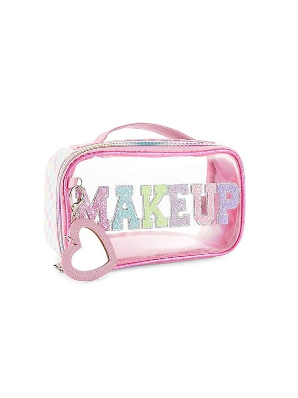 Girl's Appliqu Cosmetic Pouch - Bubble Gum