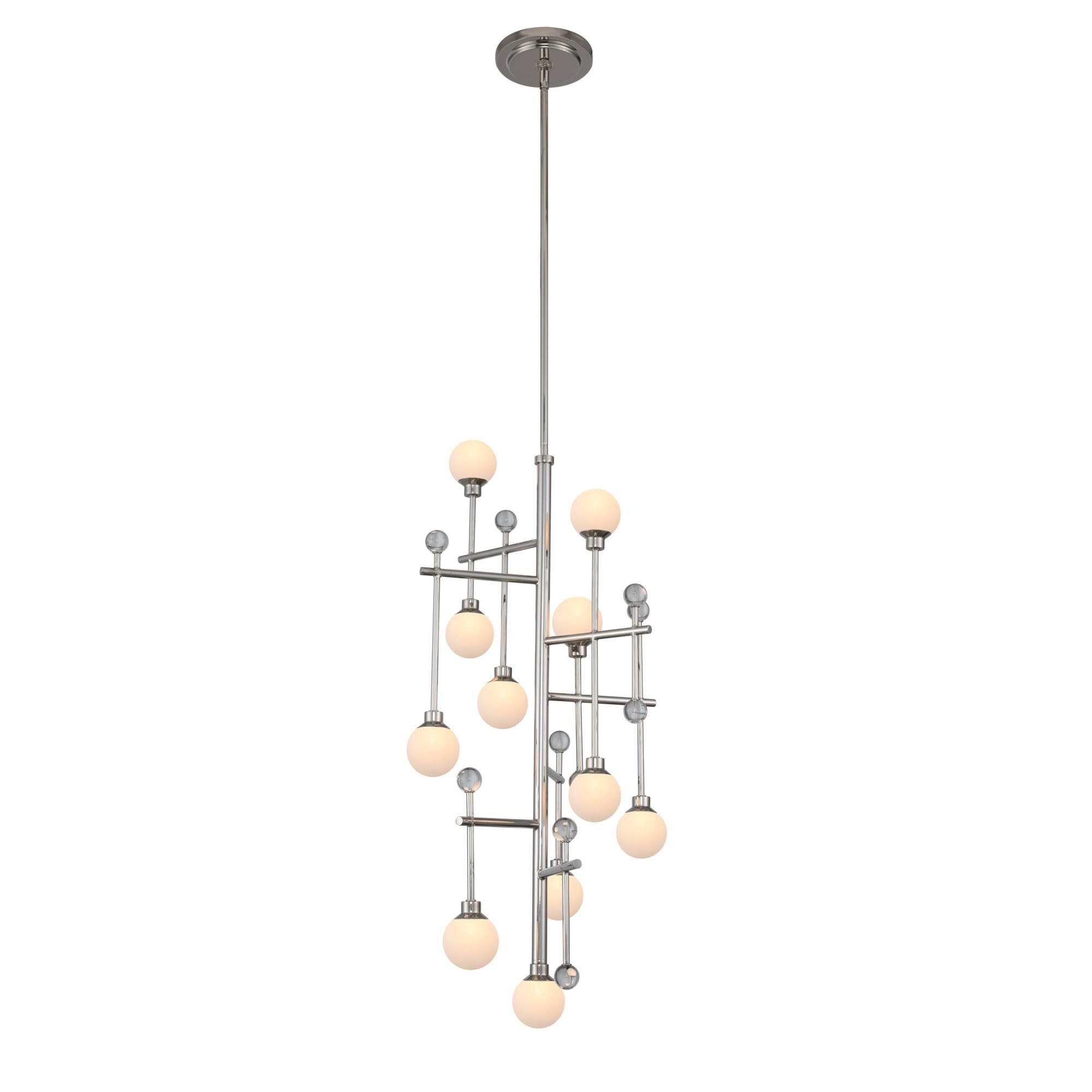 Kalco Lighting Mercer 16 Inch LED Cage Pendant Mercer - 508650PN - Mid-Century Modern