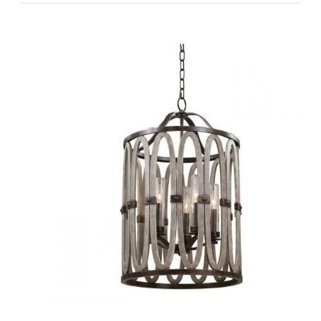 Kalco Lighting Belmont 19 Inch Cage Pendant Belmont - 404451FG - Tropical