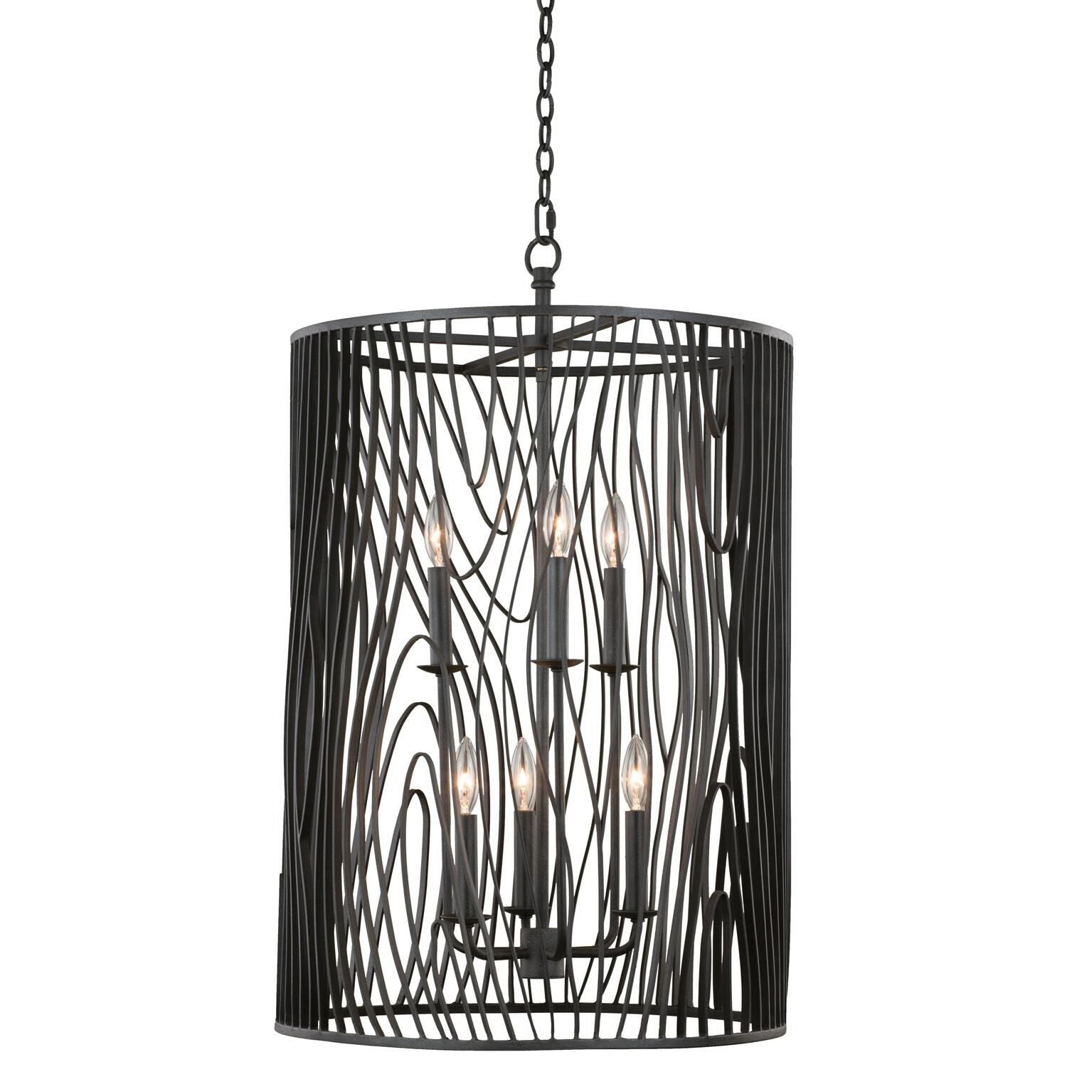 Kalco Lighting Morre 20 Inch Cage Pendant Morre - 507550BI - Restoration-Vintage