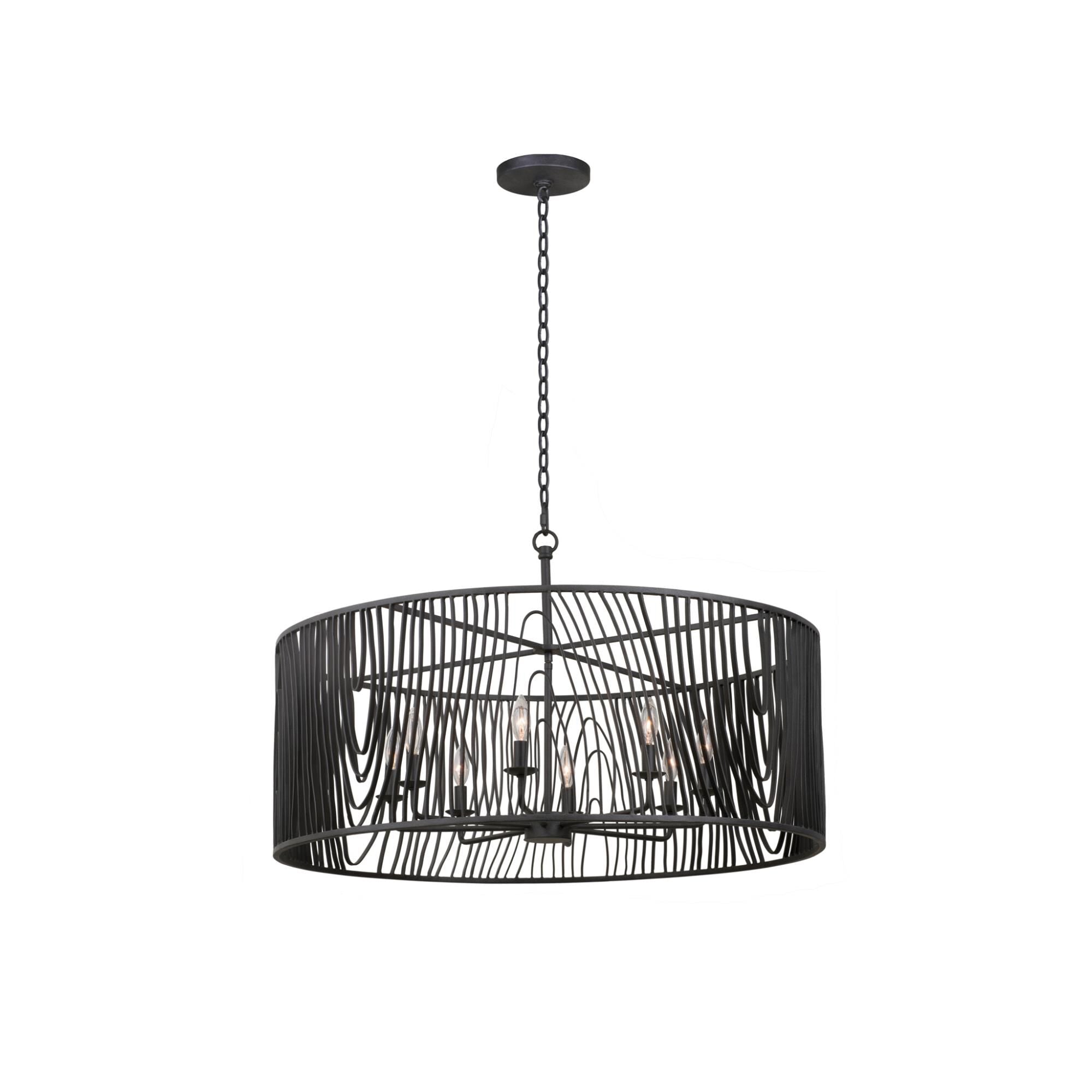 Kalco Lighting Morre 36 Inch Cage Pendant Morre - 507552BI - Restoration-Vintage