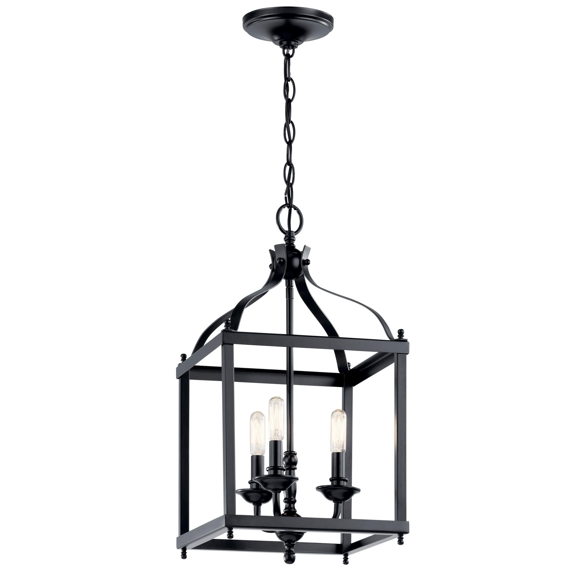 Kichler Lighting Larkin 12 Inch Cage Pendant Larkin - 42566BK - Traditional