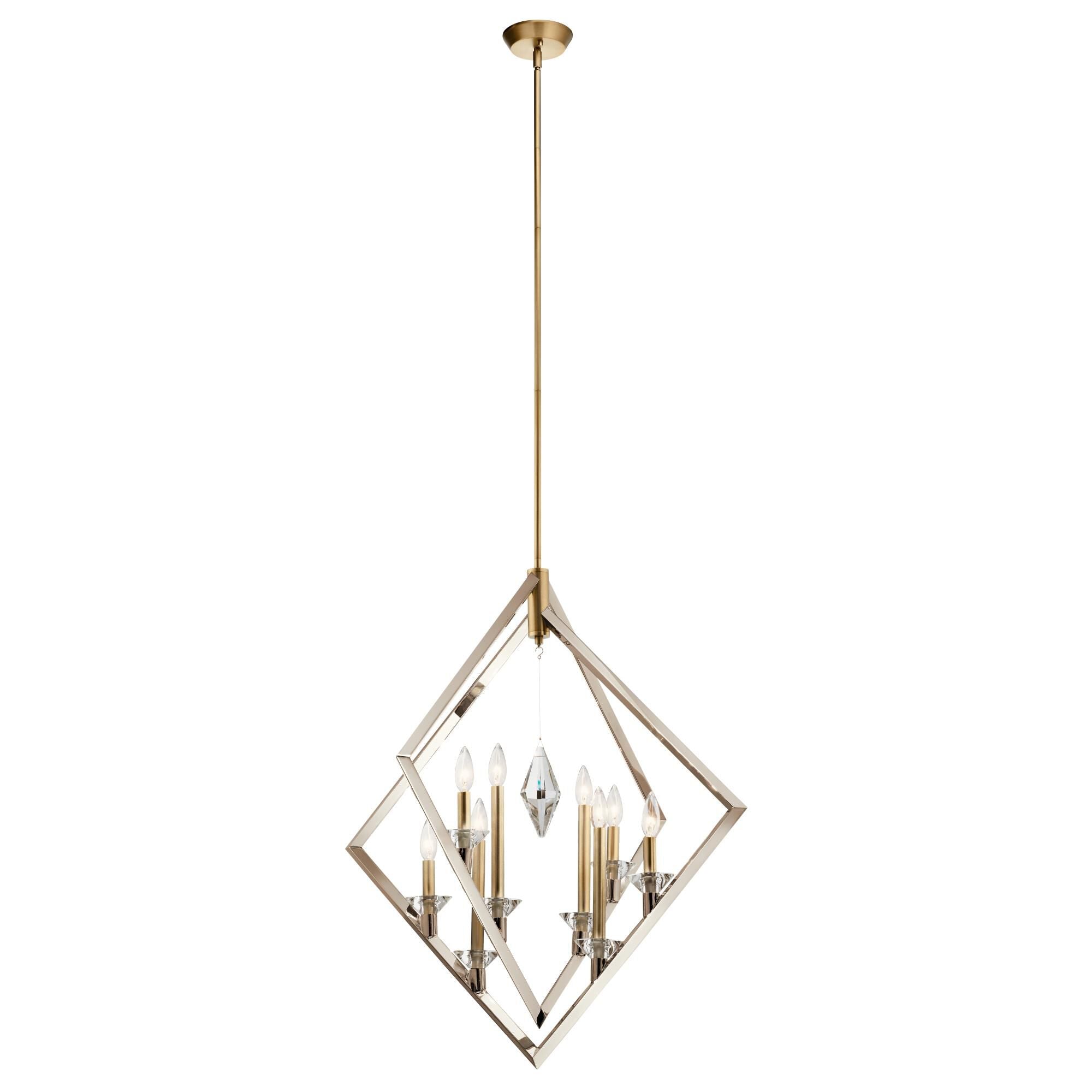 Kichler Lighting Layan 31 Inch Cage Pendant Layan - 43052PN - Modern Contemporary