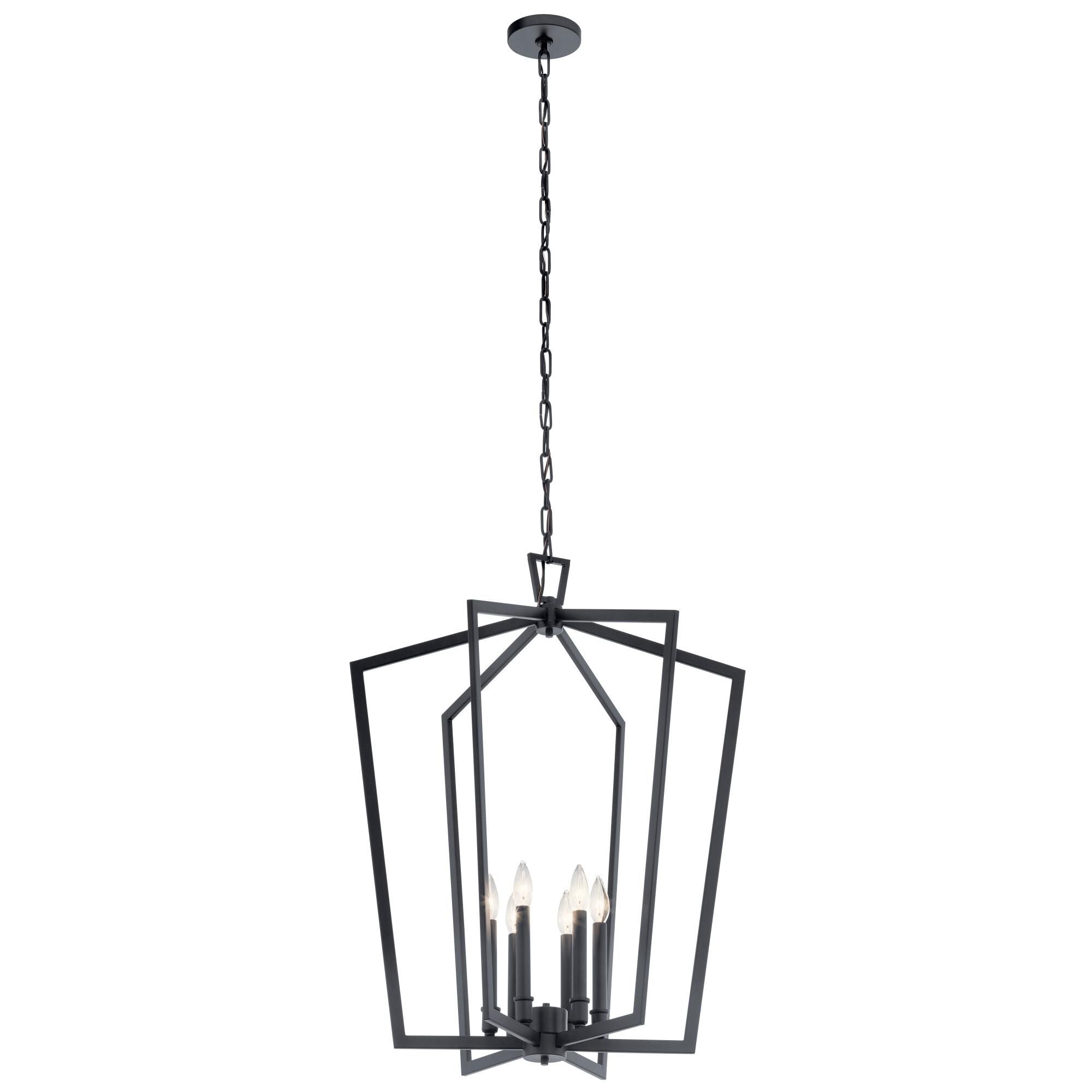 Kichler Lighting Abbotswell 24 Inch Cage Pendant Abbotswell - 43495BK - Traditional