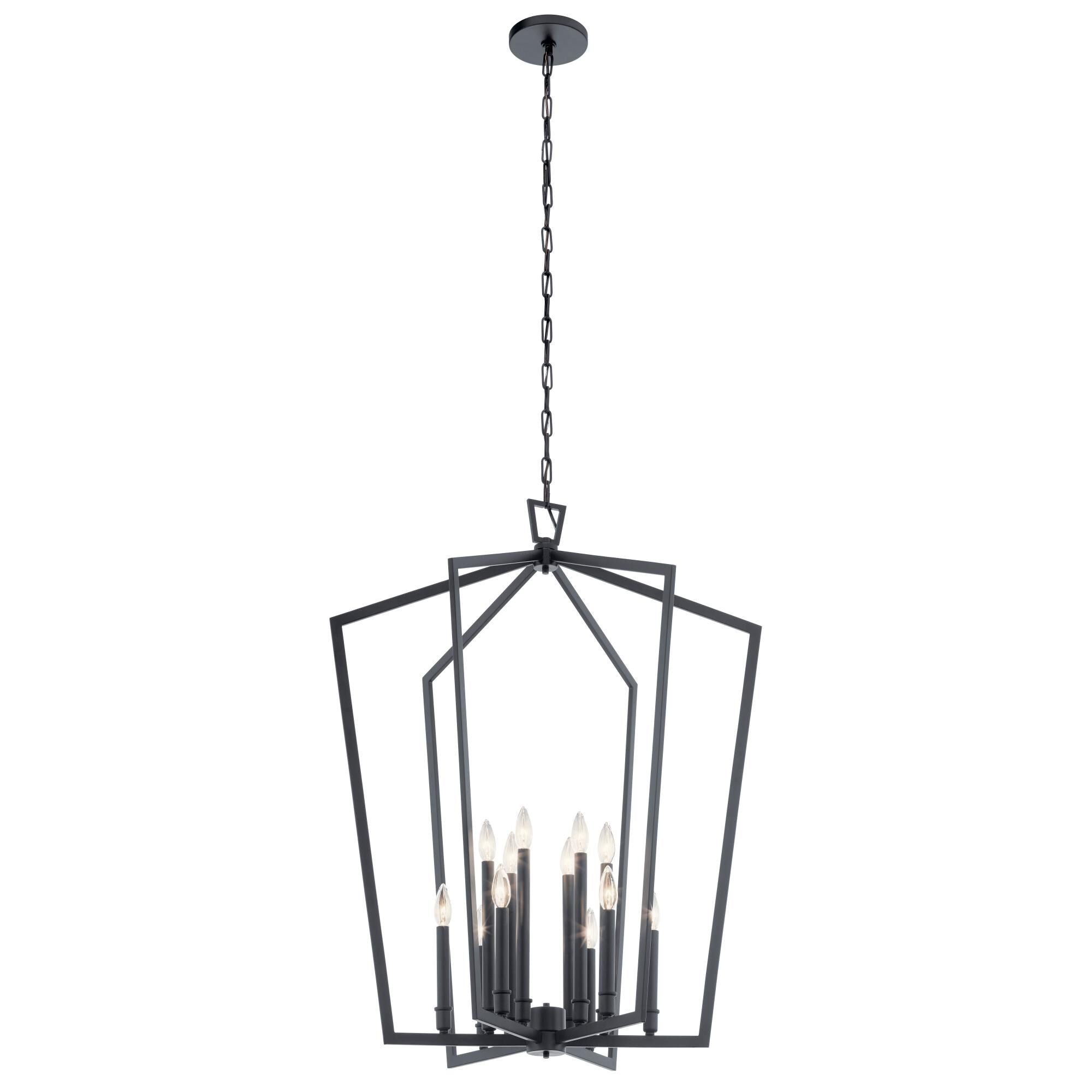 Kichler Lighting Abbotswell 30 Inch Cage Pendant Abbotswell - 43496BK - Traditional