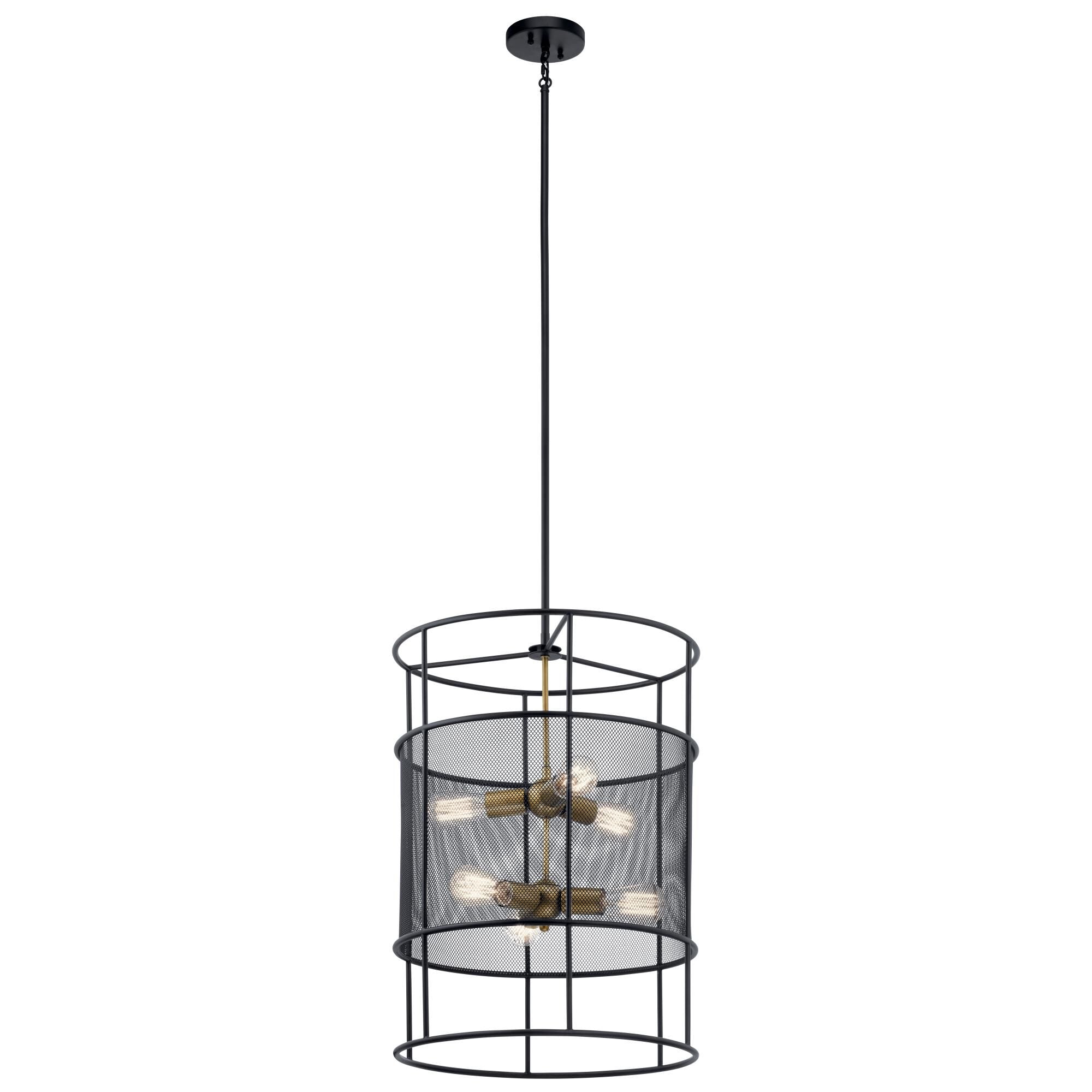 Kichler Lighting Piston 18 Inch Cage Pendant Piston - 43596BK - Transitional
