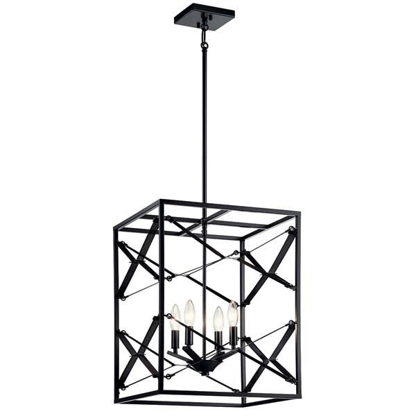 Kichler Lighting Sevan 16 Inch Cage Pendant Sevan - 52141BK - Modern Contemporary