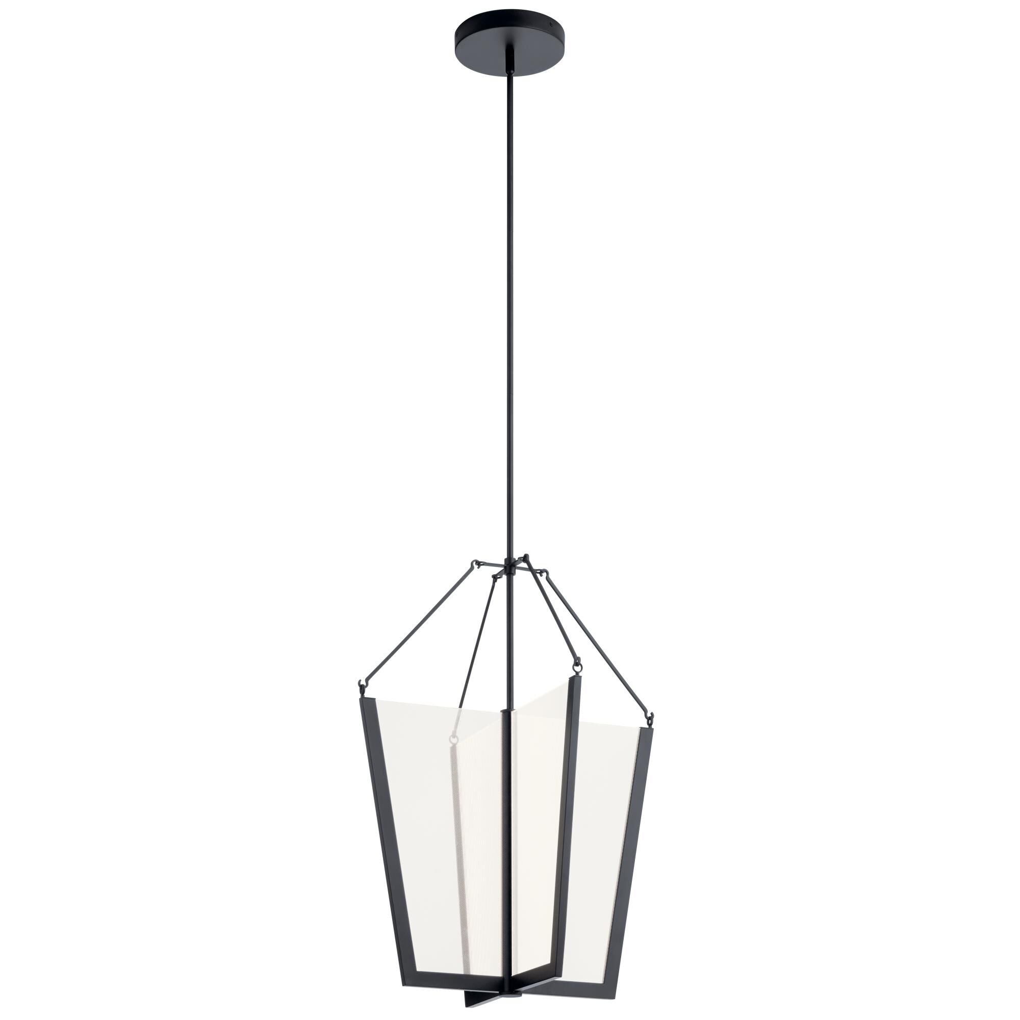 Kichler Lighting Calters 21 Inch LED Cage Pendant Calters - 52292BKLED - Modern Contemporary