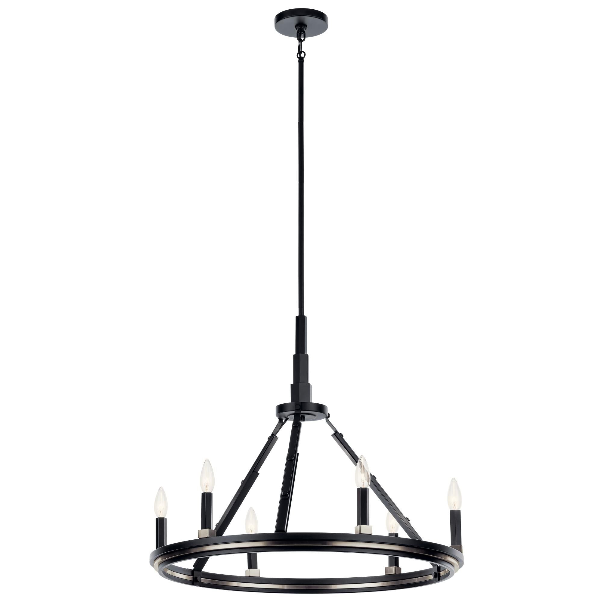 Kichler Lighting Emmala 24 Inch 6 Light Chandelier Emmala - 52420BK - Art Deco