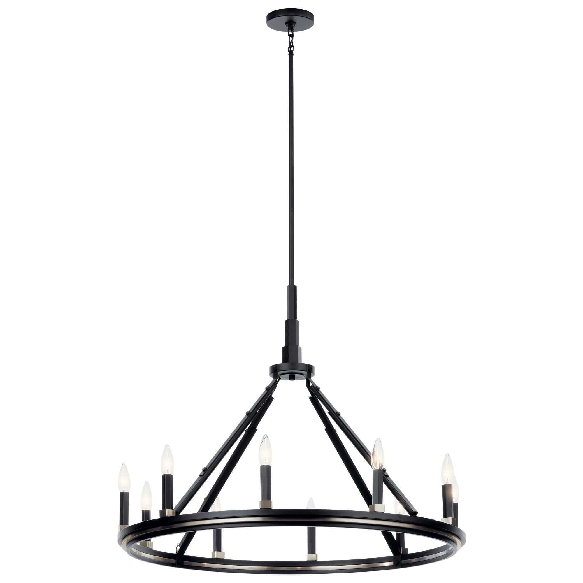 Kichler Lighting Emmala 27 Inch 10 Light Chandelier Emmala - 52421BK - Art Deco