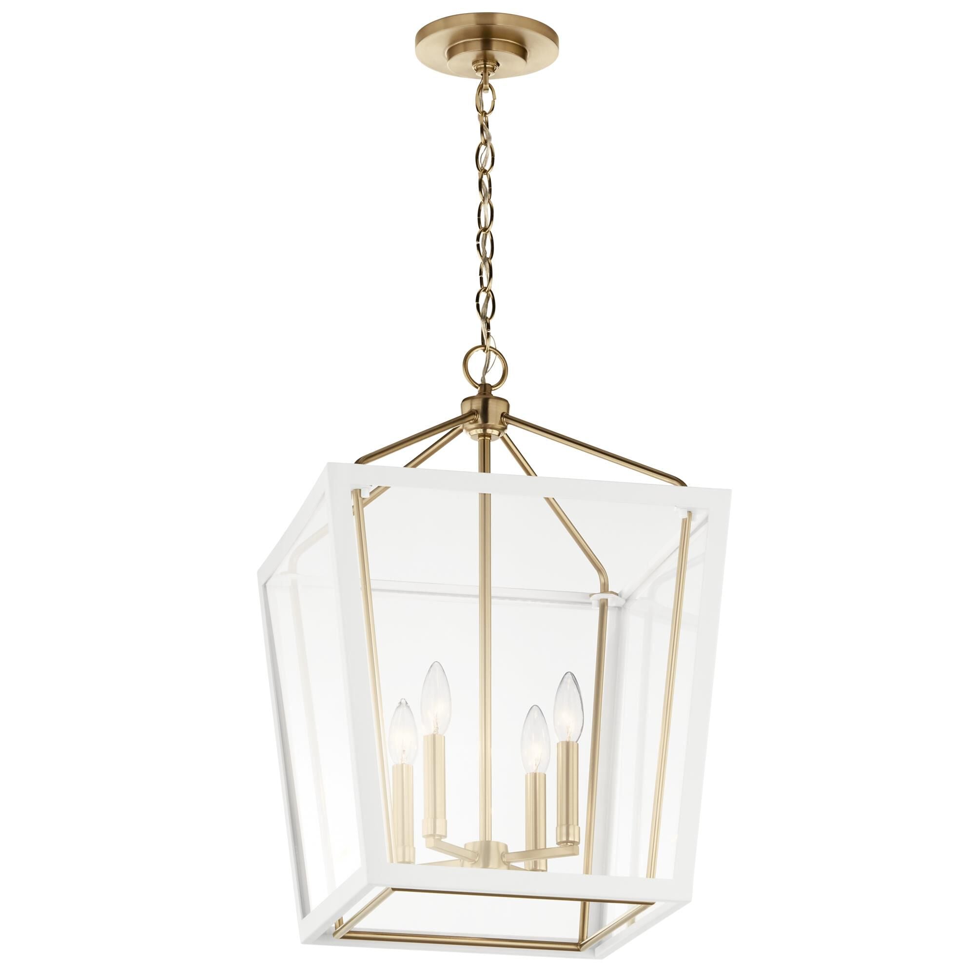 Kichler Lighting Delvin 16 Inch Cage Pendant Delvin - 52619CPZWH - Traditional