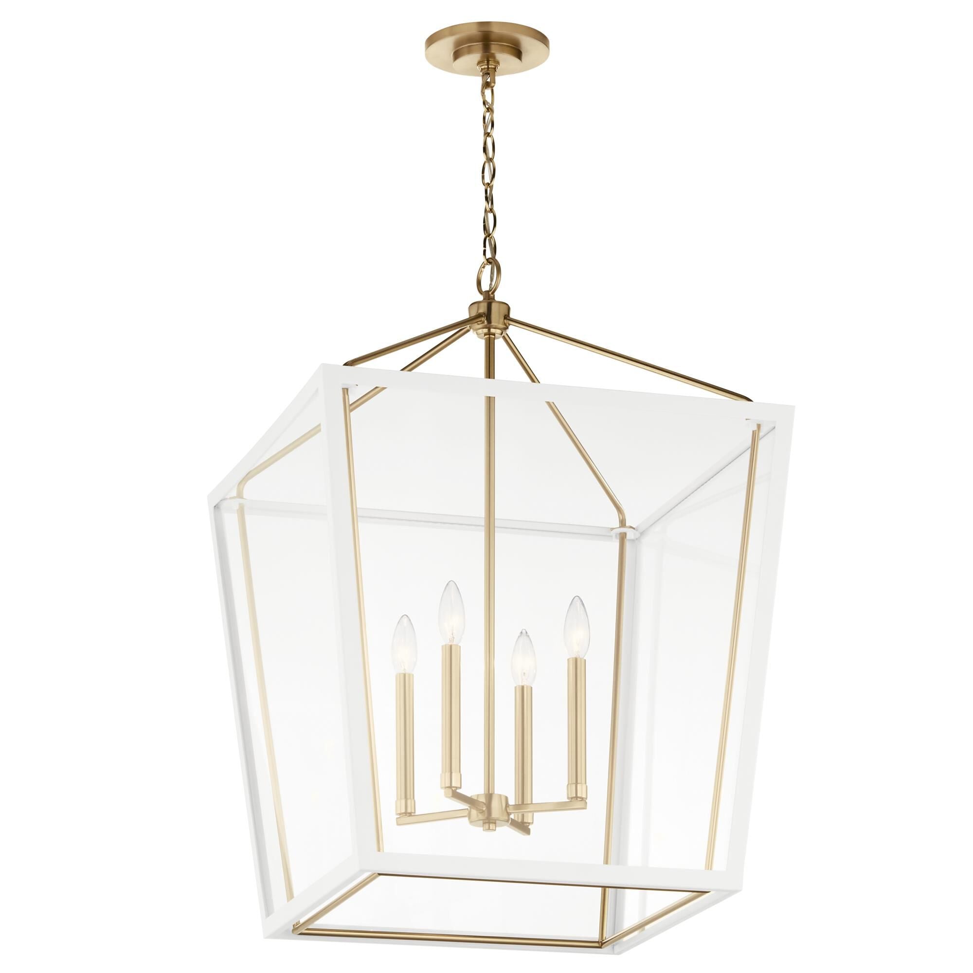 Kichler Lighting Delvin 22 Inch Cage Pendant Delvin - 52620CPZWH - Traditional