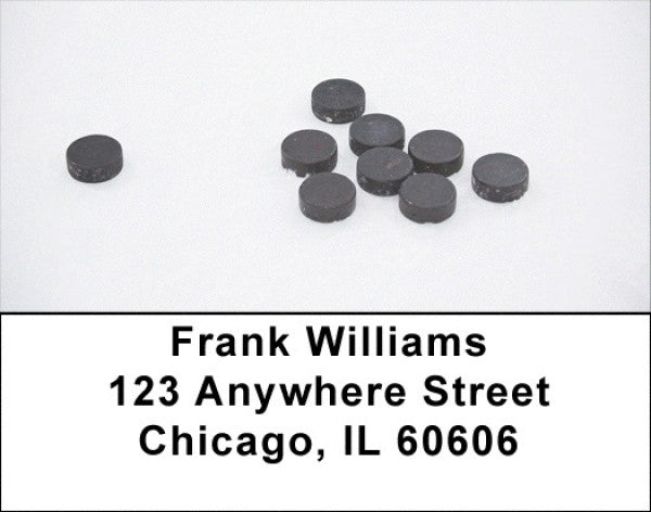 Hockey Face Off Address Labels