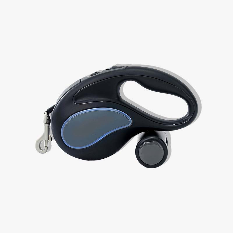 LED Long Retractable Cool Dog Accessories Training Lead, Black