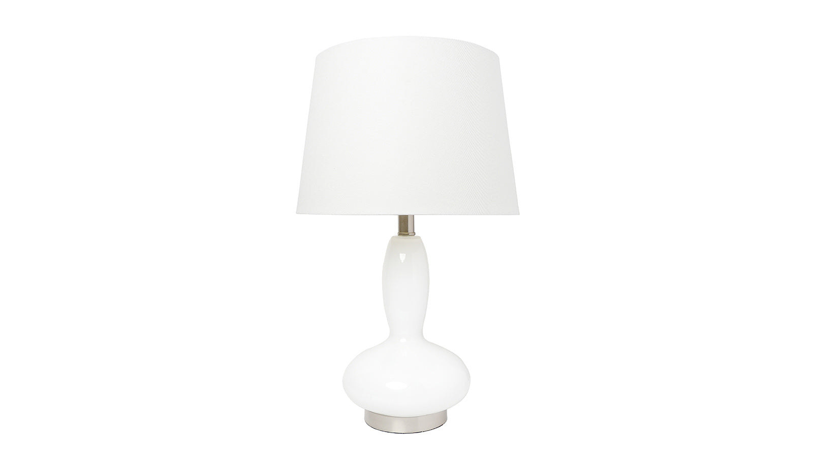 All the Rages Glass Dollop Table Lamp White
