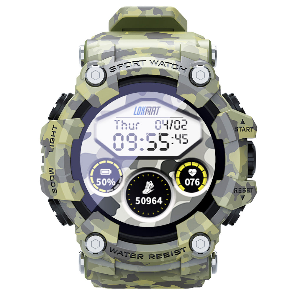 LOKMAT ATTACK Smart Watch 1.28 inch TFT Full Touch Screen Heart Rate Monitor Blood Pressure Blood Oxygen Sports Watch - Green