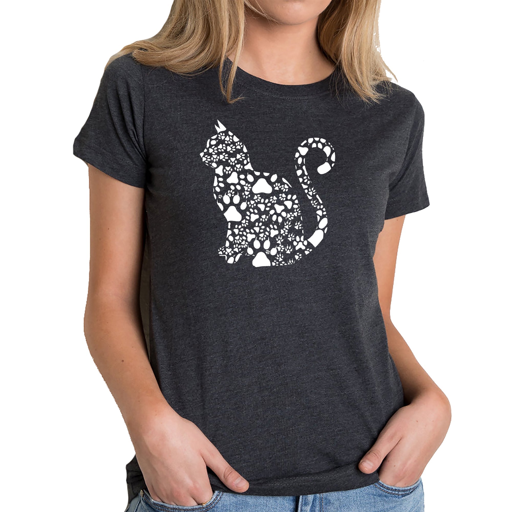 Cat Claws - Women's Premium Blend Word Art T-Shirt - Black - X-Large