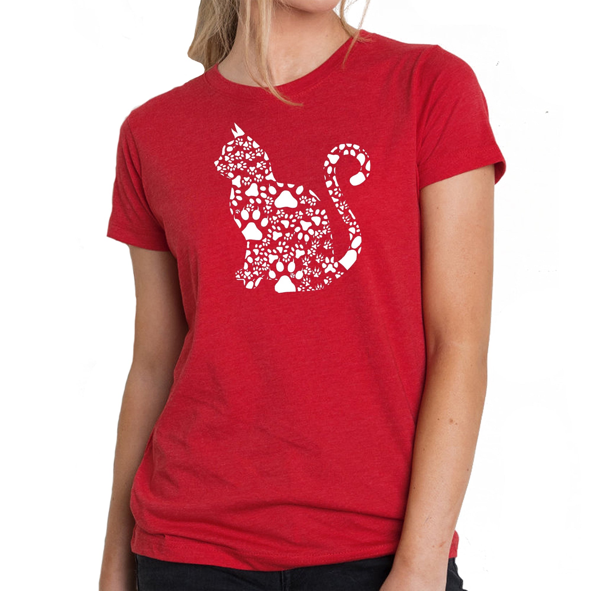 Cat Claws - Women's Premium Blend Word Art T-Shirt - Red - XX-Large