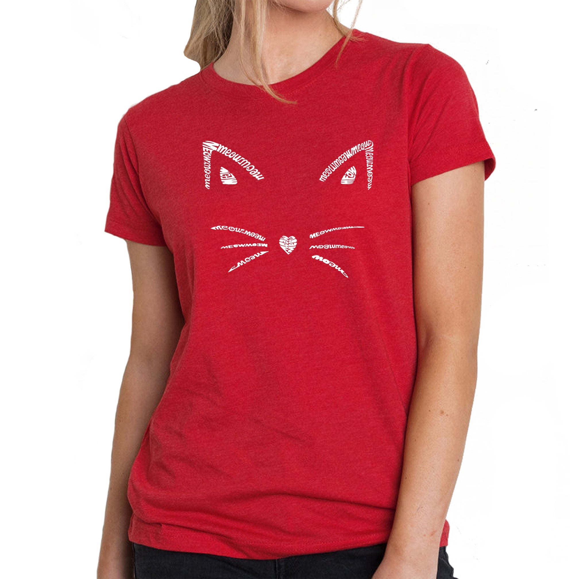 Whiskers - Women's Premium Blend Word Art T-Shirt - Red - Small