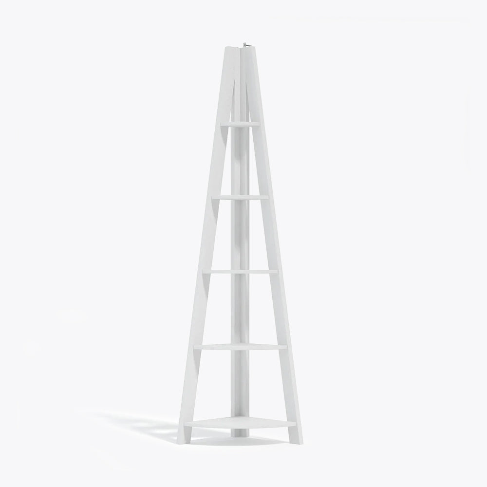 Tiva Corner Ladder Shelving White