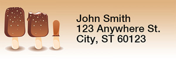 Ice Cream Narrow Address Labels