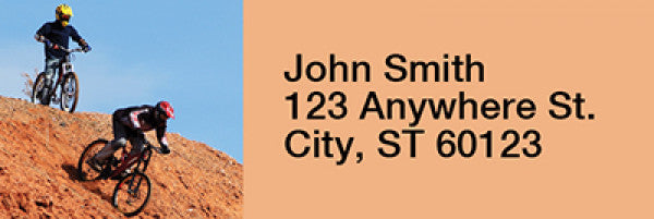 Mountain Bikes Narrow Address Labels