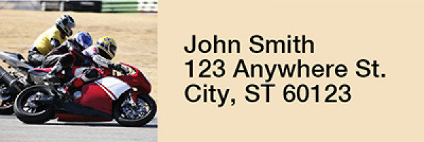 Racing Superbikes Narrow Address Labels