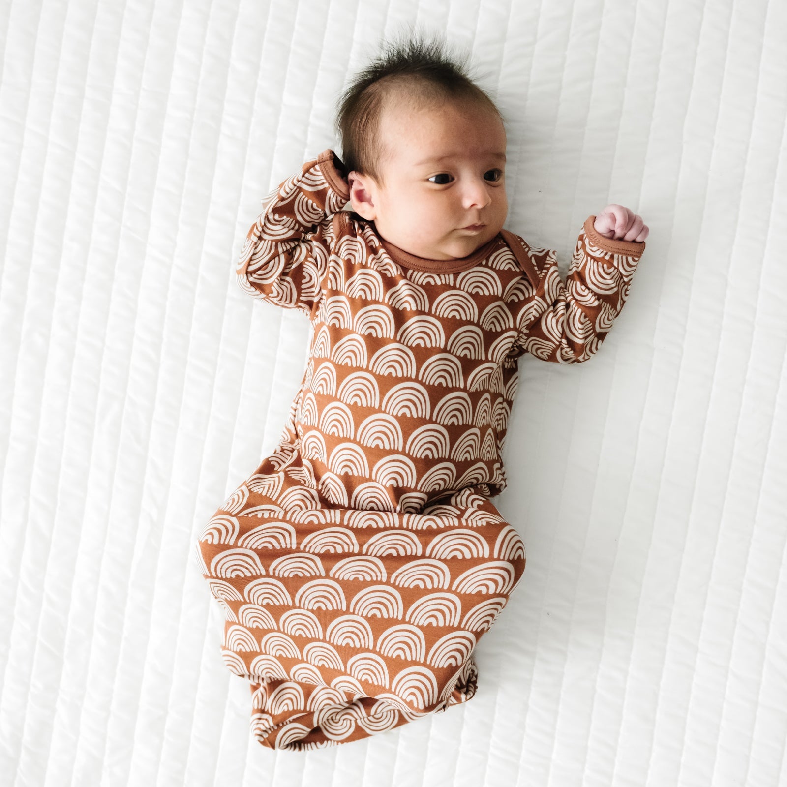 Rust Rainbows Infant Gown