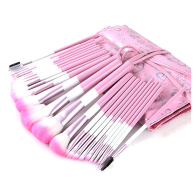24-Piece Professional Makeup Brush Set with Carrying Case