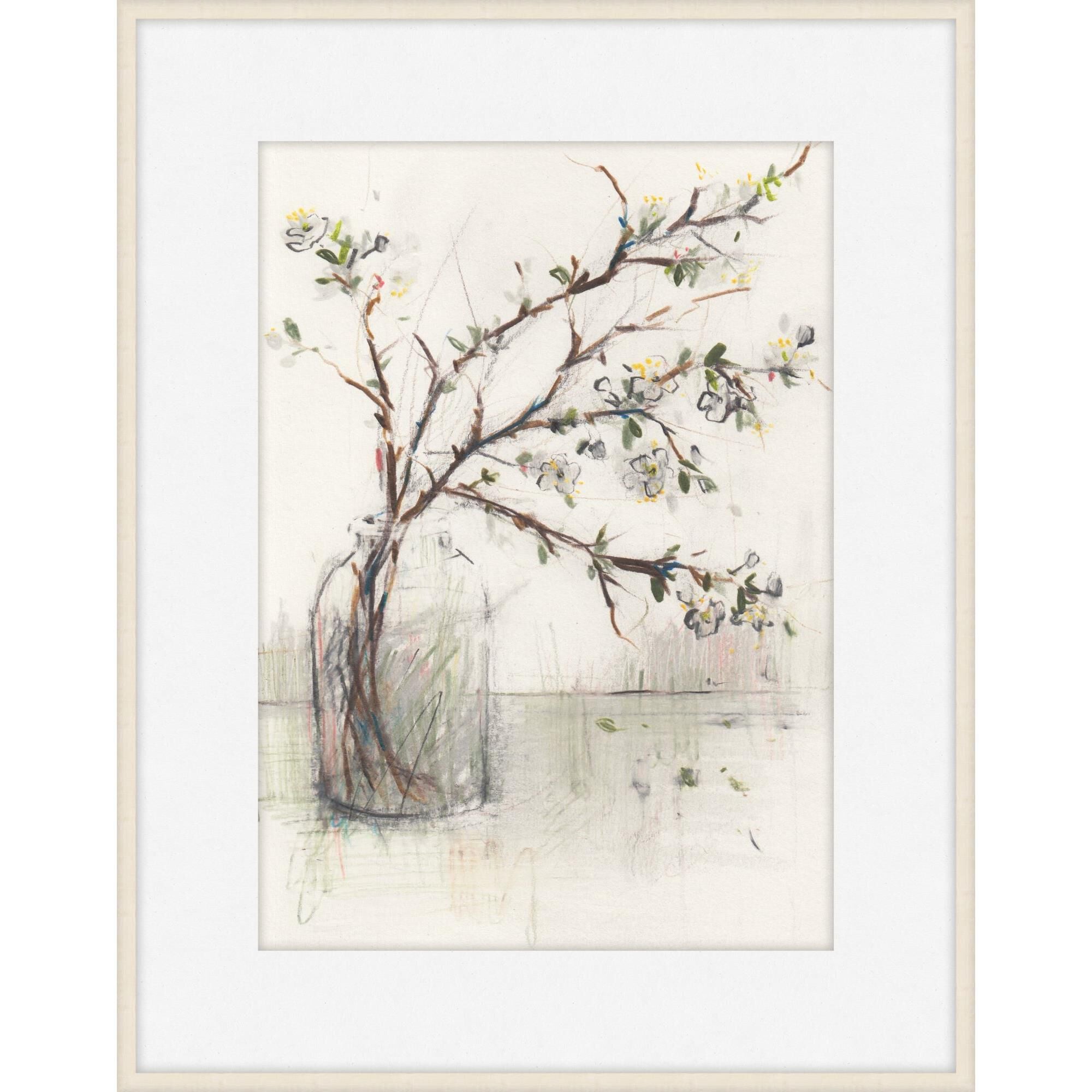 Level 57 Claudia Lowry Hedgerow Blossom In A Vase Print Hedgerow Blossom In A Vase - D2235S44686-3456 - Transitional