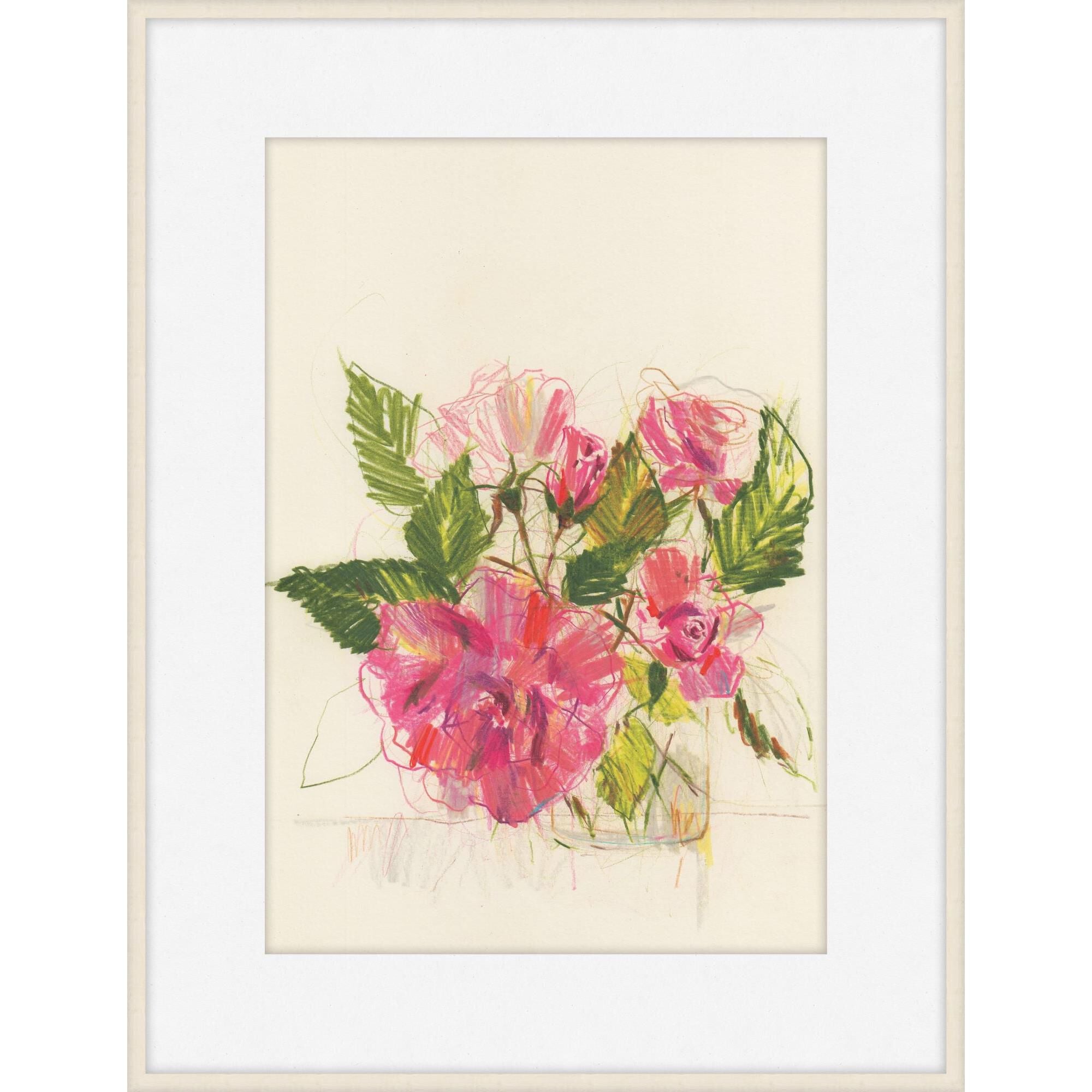 Level 57 Claudia Lowry Vase Of Roses Print Vase Of Roses - D2852S57029-4378 - Transitional
